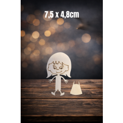 Dziewczynka 7,5cm, zarys, sklejka 3mm